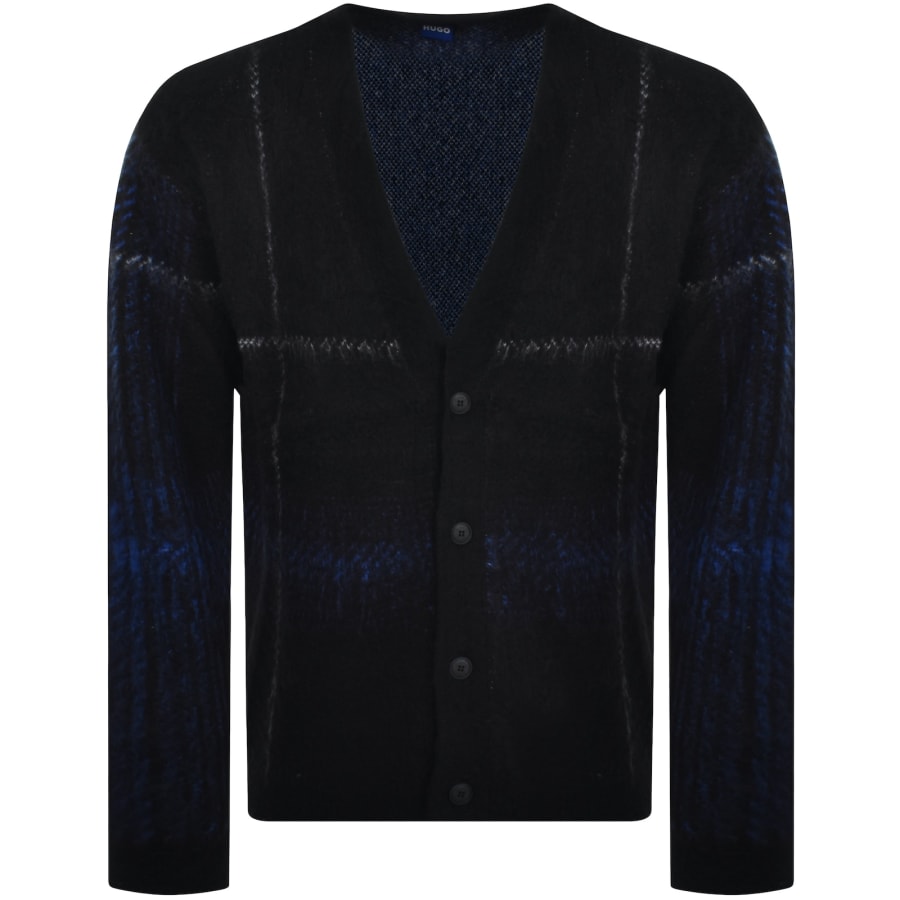 HUGO Blue Soena Knit Cardigan Black Mainline Menswear Ireland